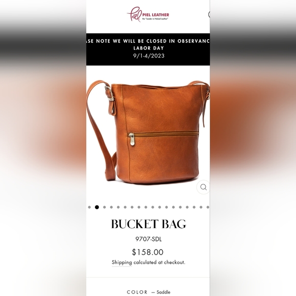 Piel Full Grain Cowhide Leather Bucket Bag - Picture 6 of 17